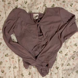 LIVI by Olivia Rae Purple Long Sleeve w/ Attached Tank